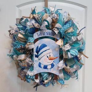 Snowman / Let is snow wreath